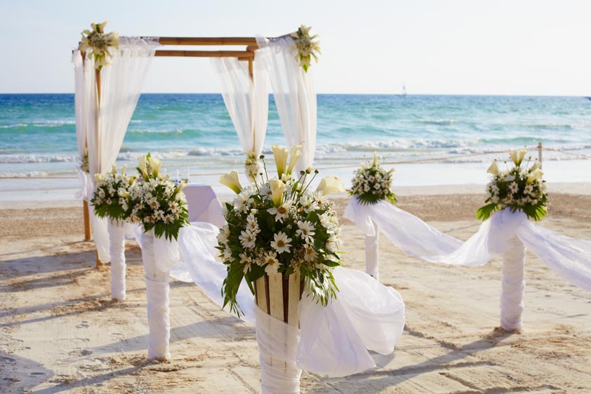Beach Wedding Ceremony, Maryland Shore, DJ Sound, No Power